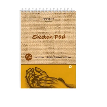Bloco Scketchbook Artist A4 160gr c/35fls Z032-A4 Z005 Sinoart